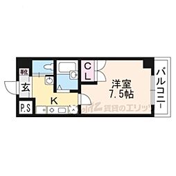 ピュアドミトリーシミズ 1Kの間取図画像