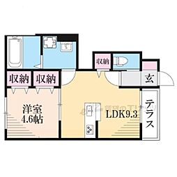 フェリーチェ大野 1LDKの間取図画像