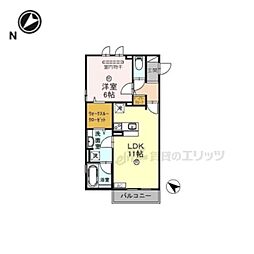 シンフォニア 1LDKの間取図画像