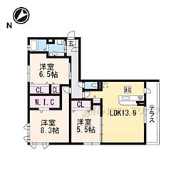 MIRAIARKKITENO 3LDKの間取図画像