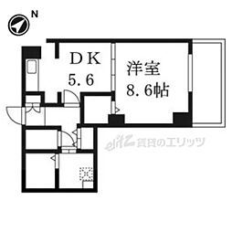 KDXレジデンス南草津 1DKの間取図画像