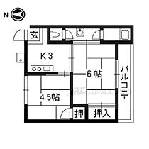 アーバンハイツ 301 ｜ 京都府京都市西京区大枝沓掛町（賃貸マンション2K・3階・27.00㎡） その2