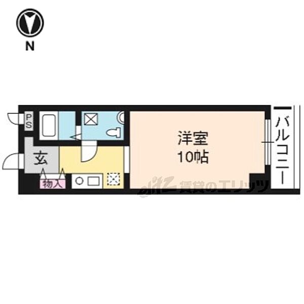 上桂くめマンション 408｜京都府京都市西京区上桂前川町(賃貸マンション1K・4階・27.00㎡)の写真 その2