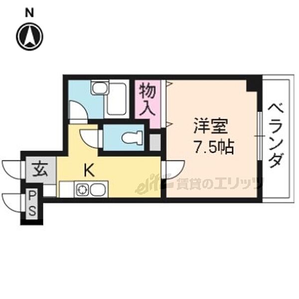 天神川林マンション 102｜京都府京都市右京区西京極堤外町(賃貸マンション1K・1階・22.38㎡)の写真 その2