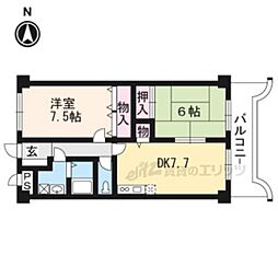 プレステージ 2LDKの間取図画像