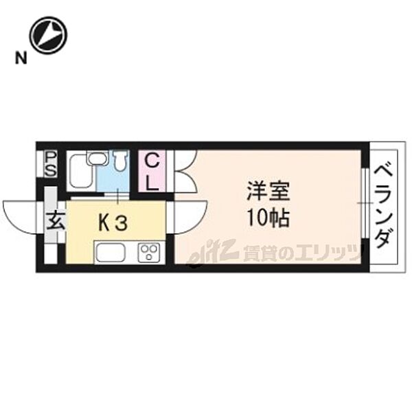 ハーベストハウス嵐山 206｜京都府京都市西京区嵐山樋ノ上町(賃貸マンション1K・2階・24.82㎡)の写真 その2