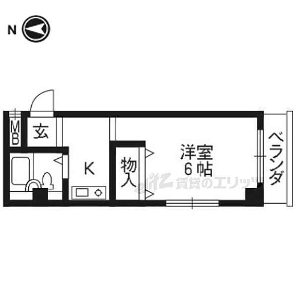 ＲＡＹ西京極 201｜京都府京都市右京区西京極南大入町(賃貸マンション1K・2階・16.25㎡)の写真 その2