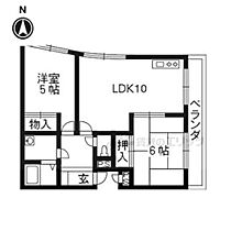 サンホーハイツ 301 ｜ 京都府京都市右京区嵯峨野芝野町（賃貸マンション2LDK・3階・53.58㎡） その2