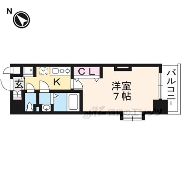 京都府京都市南区吉祥院三ノ宮西町(賃貸マンション1K・1階・27.90㎡)の写真 その2