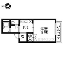 メゾンベール 206 ｜ 京都府京都市西京区大枝中山町（賃貸アパート1K・2階・25.00㎡） その2