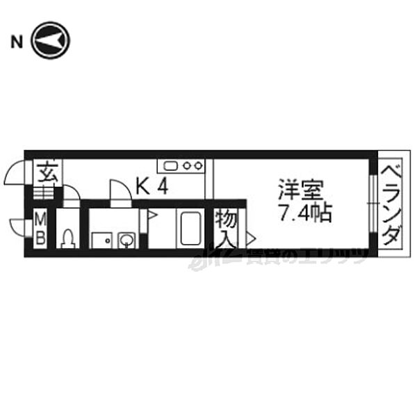 グラン上桂 105｜京都府京都市西京区上桂北ノ口町(賃貸アパート1R・1階・27.20㎡)の写真 その2