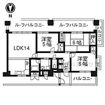 京都府京都市右京区花園春日町（賃貸マンション3LDK・6階・71.28㎡） その2