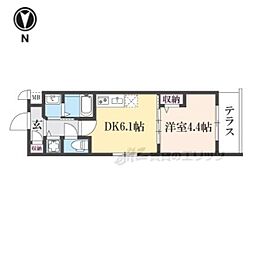 ベラジオワールドアイ京都円町 1階1DKの間取り