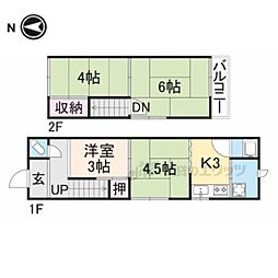 阪急京都本線 西向日駅 徒歩5分の賃貸一戸建て 1階4Kの間取り