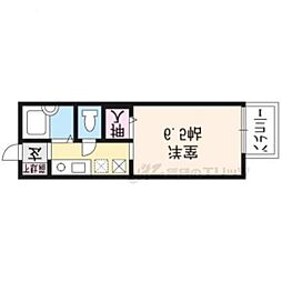 ケイアイ常盤 2階1Kの間取り