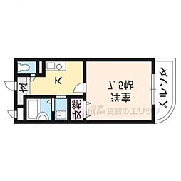 阪急京都本線 西向日駅 徒歩13分の賃貸マンション 1階1Kの間取り