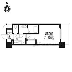 エスリード京都梅小路アヴェニテ 2階1Kの間取り