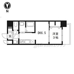 プレサンスTHE KYOTO粋都 4階1DKの間取り