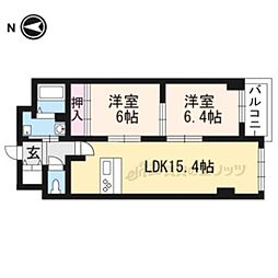 第45長栄シャルト五条 6階3LDKの間取り