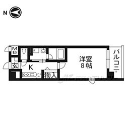 Ｎａｄｉａ 3階1Kの間取り