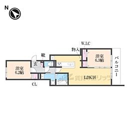 STグランツ 2LDKの間取図画像