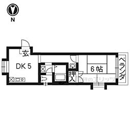 フレグランス井上 1DKの間取図画像