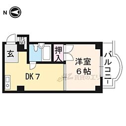 マンションエイト 1DKの間取図画像