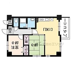 サントル西京 2LDKの間取図画像