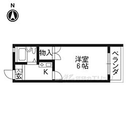レオパレス久世 2DKの間取図画像