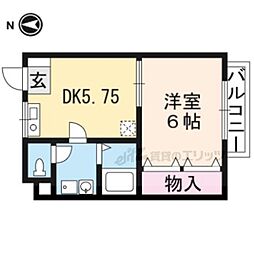 プチ・ブリンダル 1DKの間取図画像