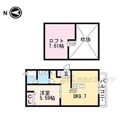 ピア・プリマ貴船館 1LDKの間取図画像