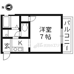 ディアス桃山 1Kの間取図画像