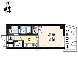 ルピナス北山 1Kの間取図画像