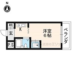 ドミトリーインテリジェンス 1Kの間取図画像
