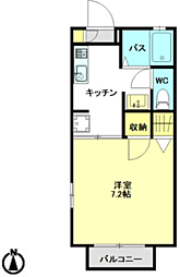 アビテホーム 1Kの間取図画像