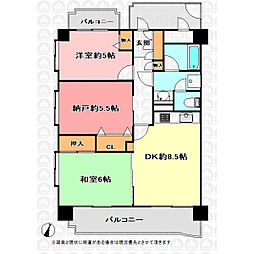 エクセルコート東浦和参番館 2SDKの間取図画像
