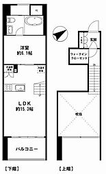 匠空阿波座西 1LDKの間取図画像