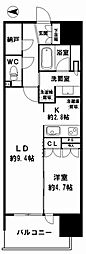 ブランズ北堀江プレイス 1LDKの間取図画像