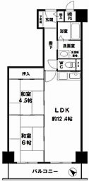 ファミール阿波座 2LDKの間取図画像