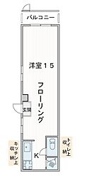 M旭マンション ワンルームの間取図画像