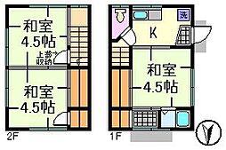 柳原一丁目戸建 2階3Kの間取り