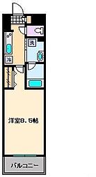 Felicit’a 4階1Kの間取り