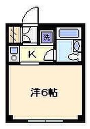 いちごパレス 1階1Kの間取り