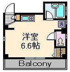 シーワン ワンルームの間取図画像