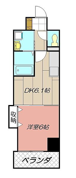 THE　SQUARE・Suite Residence 403｜福岡県北九州市小倉北区大田町(賃貸マンション1DK・4階・30.88㎡)の写真 その2