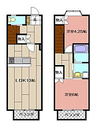 サングリーン君ヶ浜 2LDKの間取図画像