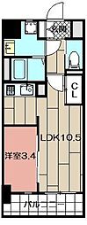 THE APARTMENT開 1LDKの間取図画像