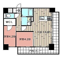 studie4小倉離宮 2LDKの間取図画像