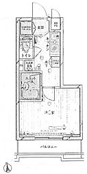 ルーブル久我山 3階1Kの間取り
