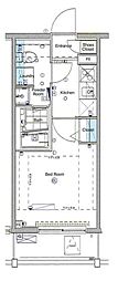 ヴォーガコルテ横濱阪東橋 1Kの間取図画像